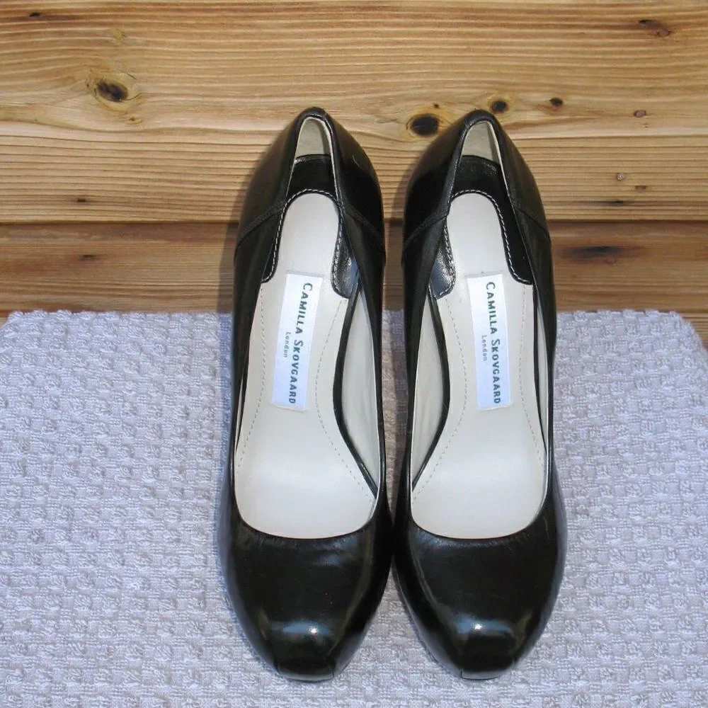 Camilla Skovgaard Womens 8.5 Black Stiletto Platform Heels
